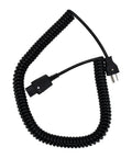 Manioiity 111550000610 Electric Pallet Jack Charger Cable 3-Pin Heavy Duty Replacement Cord with coiled design.