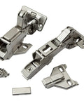 170 Degree Face Frame Cabinet Hinge With Nickel Plated Finish Zero Protrusion Clip On Snap Closing Action components