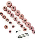 Sioux Valve Seat Pink Grinding Wheels Set 24 Pc Aluminum Oxide 80 Grit Coated Wheels For Valve Seats Stone Holder Star Drive Eleven Sixteenth Inch For DIYers And Pro Shops