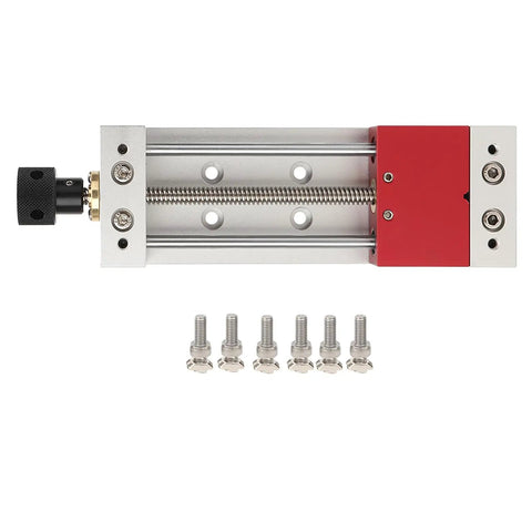 Aluminum CNC Bench Vise With 100mm Clamp Range For Repair And Assembly, Polished Oxidized Finish and bolts visible