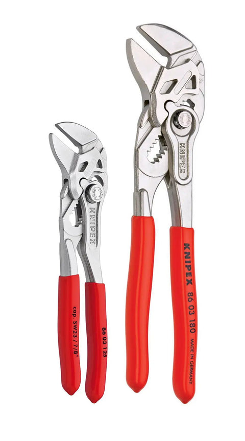 Two-Piece Pliers Wrench Set With Parallel Jaws For Infinitely Variable Gripping, Handy For Holding, Pressing And Bending, Smooth Jaws