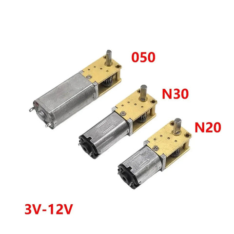 Micro Worm Gear Motor 050 N30 N20 3V To 12V DC Right Angle Output Shaft All Metal Gearbox Slow Speed Reduction For Robotics Projects