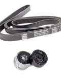 Heavy Duty Serpentine Drive Belt Tensioner Assembly Kit For 1997 1998 Buick Regal Pontiac Grand Prix black belt and tensioner