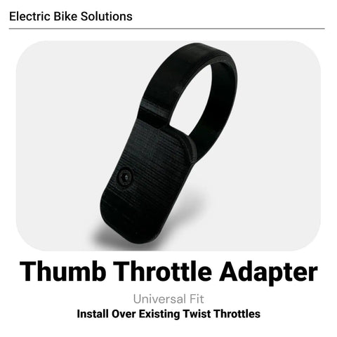 Universal Thumb Throttle Adapter For E Bikes Converts Twist To Thumb Control With A Big Paddle For Cleaner Grip And Way Less Thumb Strain So You Can Cruise Longer On Any Popular E Bike