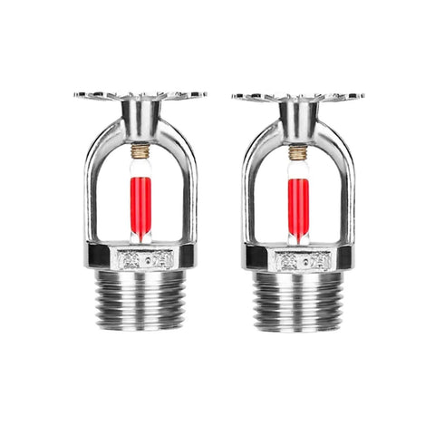 Top Notch Quick Response Fire Sprinkler Heads 6 Pack Half Inch Standard Thread 155 Degree Activation Polished Chrome Copper Alloy with wrench