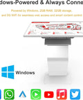 Top Notch 43 Inch Interactive Touch Screen Kiosk With Slick 10 Point Capacitive Panel for digital signage, showing touchscreen display.