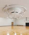 Lockdown Fire Sprinkler Head Guard Cover Badass Heavy Duty Stainless Steel Protector Cage For Warehouse Basement Garage Home Gym 7 X 2.6 Inch Rust Resistant in a gym setting.