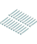 20Pcs Confirmat Screws Set 7x39 7x49 7x59 7x69mm Hex Socket Countersunk Wood Screws Zinc Plated placed diagonally
