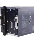 Beefy Switching Power Supply Featuring Industrial AC DC Adapter USB Charger Module Adjustable Voltage Regulator rear view with ports.