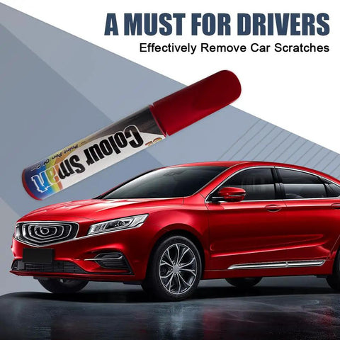 Red car with Touch Up Paint For Cars Red Scratch Repair Pen Quick And Easy Car Scratch Remover For Automotive Paint That Erases Scratches