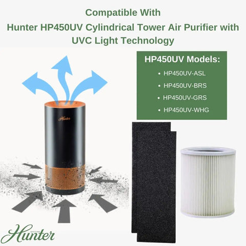 HF450 VP Pro Grade Filter Value Pack With EcoSilver Pre Filter And Coconut Carbon Odor Control And True HEPA Replacement For Allergens