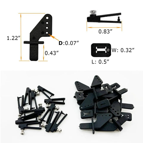 Dope RC Plane Upgrade Kit 30 Pcs 304 Stainless Steel Z Pushrods with Nylon Locking Control Horns and Linkage Stoppers
