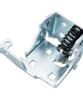 Solid As A Rock Heavy Duty Door Hinge Kit upper front hinge view with spring, designed for restoring door alignment.