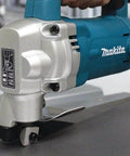 10 Gauge Sheet Metal Shear With Low Noise 81 dB, 2-Inch Cut Radius, lightweight design, 6.2 Amp Motor, close-up view