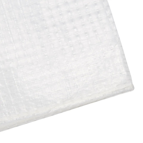 Corner detail of Heavy Duty Waterproof Clear Mesh Tarp 10x30 Ft 1 Pack Built To Last Tough As Nails 3-Ply Polyethylene Shelter