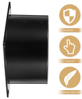 Homoyoyo Abs Duct Connector Flange With Square Base, 120mm black duct adapter for dust collection systems.