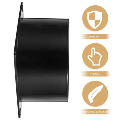 Homoyoyo Abs Duct Connector Flange With Square Base, 120mm black duct adapter for dust collection systems.