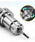 Heavy Duty Spring Collet Set For Engraving And Milling Machines Including ER25 Chuck with drill bit in precision collet.