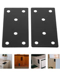 Heavy Duty Stainless Steel Straight Brace Brackets Two Pack Flat Furniture Support Plates
