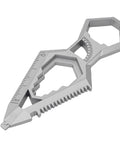 Everyday Carry Keychain Multitool with bottle opener, ruler, wrenches, saw, file, protractor in alloy steel, compact design