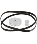 Awesome Timing Belt Pulley Kit With 20 And 60 Tooth Synchronous Wheels Made From Tough Aluminum Alloy For Model Machines And 3D Printers Providing A Sweet 1 To 3 Gear Ratio For Super Smooth Speed Control And Easy Install Every Time. aluminum timing pulley kit with belt, 20 and 60 tooth wheels for 3D printer use