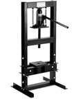 Beefy 6 Ton Hydraulic Press H-Frame Shop Press with Adjustable Height Work Table and 2 Press Plates Heavy Duty Floor Mount for Car Repair and Garage