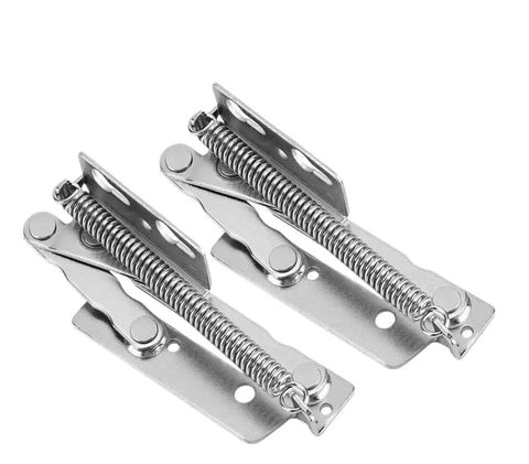 Adjustable Opening Cabinet Bed Lift Up Hinge for Cabinet Doors and Sofa Flaps, Easy Angle Control, Heavy Duty Support, shown in silver steel