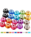 10Pcs Aluminum Flange Hand Tighten Lock Nuts Set M2 M3 M4 M5 M6 Rivet Nut Nuts Anodized In 11 Colors Pink Included For Easy DIY Builds From 3D Printing To Furniture Car And Motorcycle Repairs Cool Hardware Kit, pink anodized aluminum flange nuts