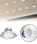 Lawsen Spring Clips Recessed Lighting 40Pcs Spring Clip Cold-Rolled Steel Downlight Bracket with LED panel light installed.