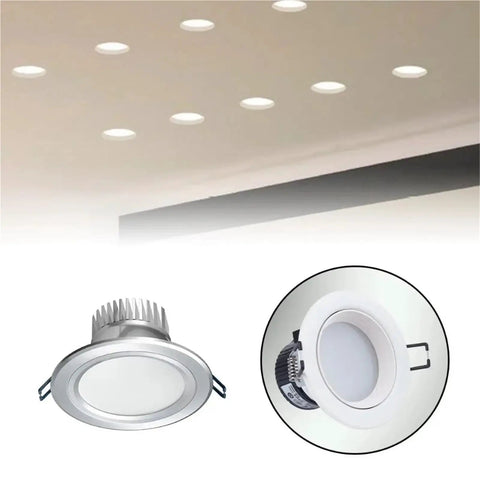 Lawsen Spring Clips Recessed Lighting 40Pcs Spring Clip Cold-Rolled Steel Downlight Bracket with LED panel light installed.