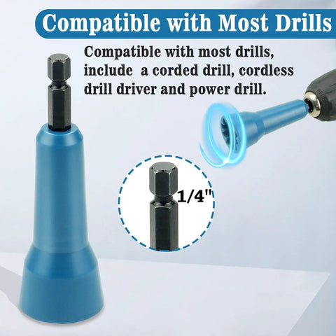 Pro Grade Wire Nut Twister Tool For Drill With One Quarter Inch Chuck Twist Wire Connector For Electricians No Fuss Nut Driver And Spin Tool Blue Finish For Quick Clean Connections