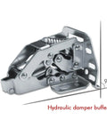 Five Pack Hydraulic Cabinet Hinges Soft Close Dampers For Kitchen Cabinets And RV Camper Doors, showing hydraulic damper buffer.
