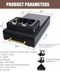 Automatic Electric Portafilter Cleaner For 58mm Espresso Machines, Commercial Coffee Puck Knock Box With Scrapers And Brush, Zero Stress Barista Essential For Smooth Daily Brew Maintenance, black design with scrapers and brush included.