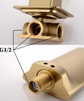 Wall Mount Waterfall Bathroom Faucet Matte Black for Vanity Sink, Lead Free Brass, Split-Brass Construction detail