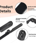 180 Degree Rotatable Lid Support Hinges For Cabinets And Boxes, Heavy Duty 9 Inch Metal Folding Lid Stay With 12 Screws in black