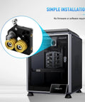 Beefed Up All Metal Filament Drive Upgrade Two Pack Nickel Plated Hardened Steel Extruder Gears Kit For Creality K1 K1 Max K1C And Ender Series Heat Treated To 55 HRC For Durability shown with Creality printer.