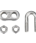 20 Pack M3 Stainless Steel Wire Rope Cable Clip Clamps For One Eighth Inch Cables Rustproof And Waterproof With Grippy Anti Slip Groove