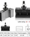 Wedge Type Piston Quick Change Tool Holder for CNC lathes and mini lathes, steel construction, holds 5/8" bits and 1/2" shanks