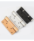 Two Pack Soft Closing Door Hinge With Automatic 90 Degree Positioning And Hydraulic Closer 5 Inch Adjustable Closer Hardware shown in silver and other finishes