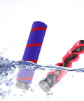 Dyson Hardwood Floor Attachment With Replacement Soft Roller Brush And LED Headlights, rollers submerged in water