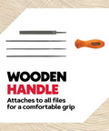 Universal Chainsaw Sharpening Kit With 5/32 Inch Round File, 3/16 Inch Round File, 7/32 Inch Round File, 6 Inch Flat File, Handy Handle