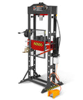 Beefy 30 Ton H Frame Air Hydraulic Shop Press With Hand Winch And Pin Kit Fully Welded Steel Frame Safety Guard Foot Pedal Control