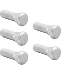 Built Tough Steel Wheel Studs M12x15 Thread Five Piece Extended Hub Screws For Chevy Toyota Lexus Replacement Parts In Matte Silver Finish.