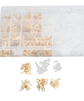 Slick Setup Pro Grade Killer Spade Connector Kit With 1000 Gold Plated Copper Male Female Wire Crimp Terminals In 2 8Mm 4 8Mm And 6 3Mm, assorted connectors in transparent box.