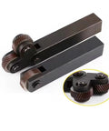 Pro Grade Lathe Knurling Tool Kit With 0.5mm 1.0mm And 1.5mm Heads Inner Hole Embossing Wheel, twin steel lathe tool holders