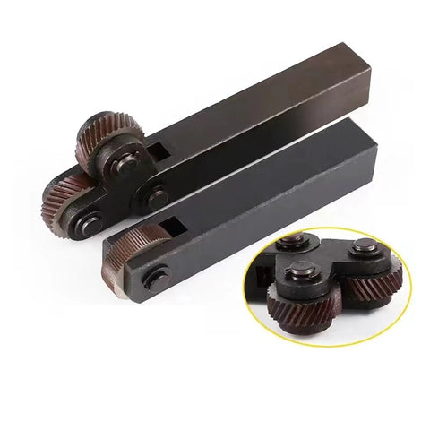 Pro Grade Lathe Knurling Tool Kit With 0.5mm 1.0mm And 1.5mm Heads Inner Hole Embossing Wheel, twin steel lathe tool holders