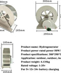 Outdoor 100W Water Wheel Turbine Generator For Hydroelectric Power, Low Speed Disc Type Micro Turbine For Off-Grid Use in White