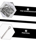 Pro Grade Cotter Pin Kit 420 Piece Stainless Steel Assortment For Cars, Garage, Workshop, Farm And Garden Projects, Heavy Duty Fasteners, Clips And Dowels For Quick Repairs And Secure Fits. 420-piece stainless steel cotter pins in box