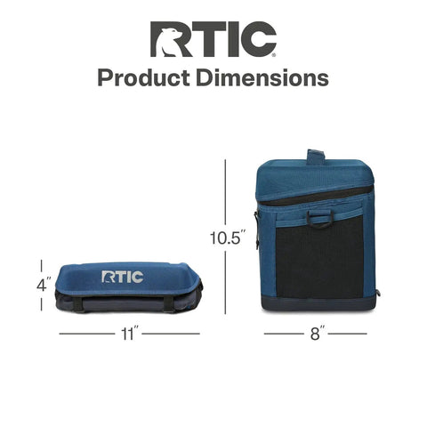 15 Can Everyday Soft Sided Go To Cooler For Lunch Beach Travel And Camping Insulated Portable Cooler For Men And Women Navy Keeps Drinks Cold All Day With Lightweight Build And Easy Carry Handle, showing dimensions 11x8x10.5 inches