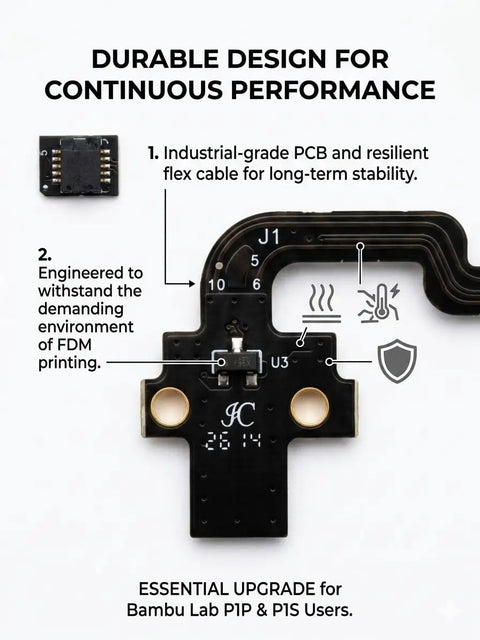 Extruder Hall Switch Sensor Flex Ribbon Cable with Three Pneumatic Connectors for P1S and P1P 3D Printer Replacement Parts